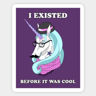 Hipster Unicorn Magnet